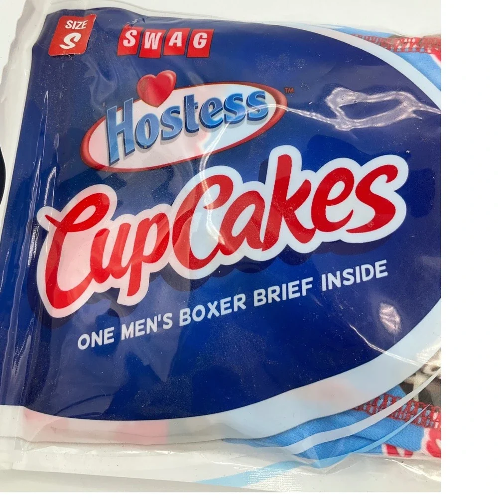 SWAG Hostess CupCakes Print Mens Boxer Briefs Blue Red Size S SB-BAR-CU